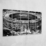 Black and White Maracana Stadium, Stadium Canvas, Sport Art, Gift for him, Multi Panels B, Canvas Prints Wall Art Decor