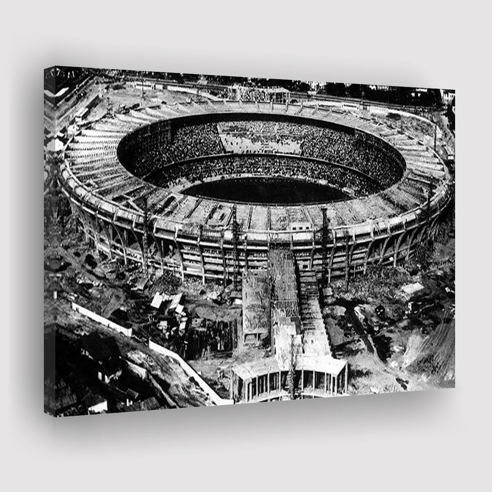 Black and White Maracana Stadium, Stadium Canvas, Sport Art, Gift for him, Fan Gift, Canvas Prints Wall Art Decor