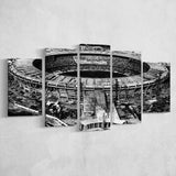 Black and White Maracana Stadium, Stadium Canvas, Sport Art, Large Canvas, Multi Panels, Canvas Prints Wall Art Decor