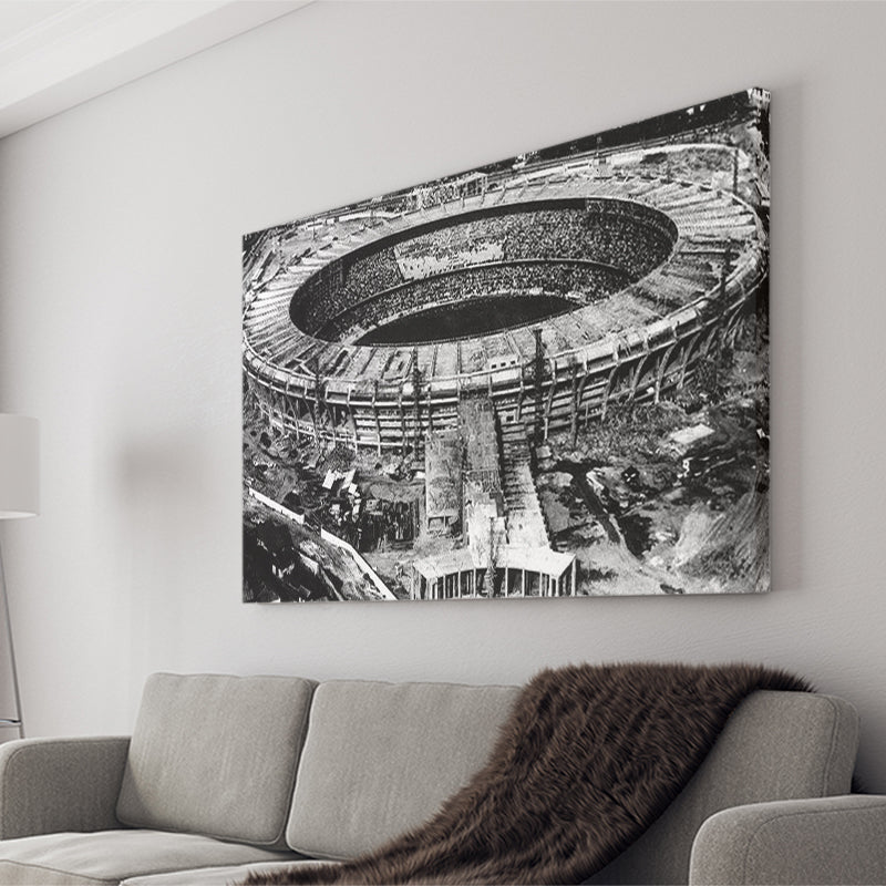 Black and White Maracana Stadium, Stadium Canvas, Sport Art, Gift for him, Fan Gift, Canvas Prints Wall Art Decor