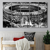 Black and White Maracana Stadium, Stadium Canvas, Sport Art, Gift for him, Multi Panels B, Canvas Prints Wall Art Decor