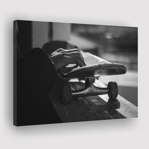 Black And White Skateboard Canvas Prints Wall Art - Painting Canvas, Home Wall Decor, Painting Prints, For Sale
