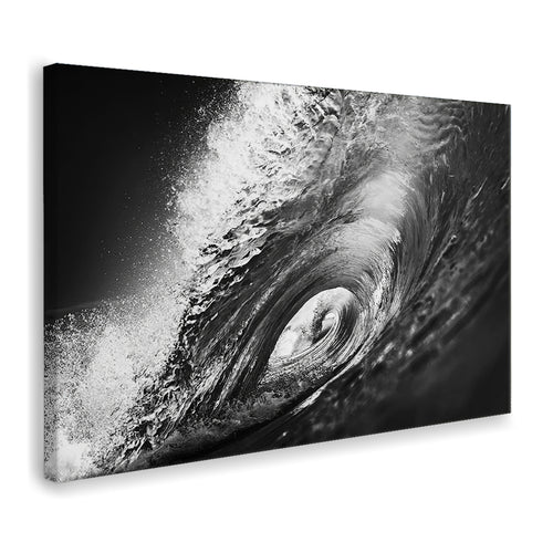 Black And White Wave Canvas Wall Art - Canvas Prints, Painting Canvas, Prints for Sale, Canvas Art