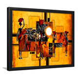 Black And Gold African Colorful Framed Art Prints Wall Art Decor, Framed Picture, Home Decor