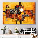 Black And Gold African Colorful Canvas Prints Wall Art Decor - Painting Canvas,Home Decor, Ready to Hang