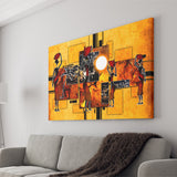 Black And Gold African Colorful Canvas Prints Wall Art Decor - Painting Canvas,Home Decor, Ready to Hang