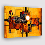 Black And Gold African Colorful Canvas Prints Wall Art Decor - Painting Canvas,Home Decor, Ready to Hang