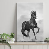 Black Horse, Black And White Canvas Prints Wall Art Home Decor