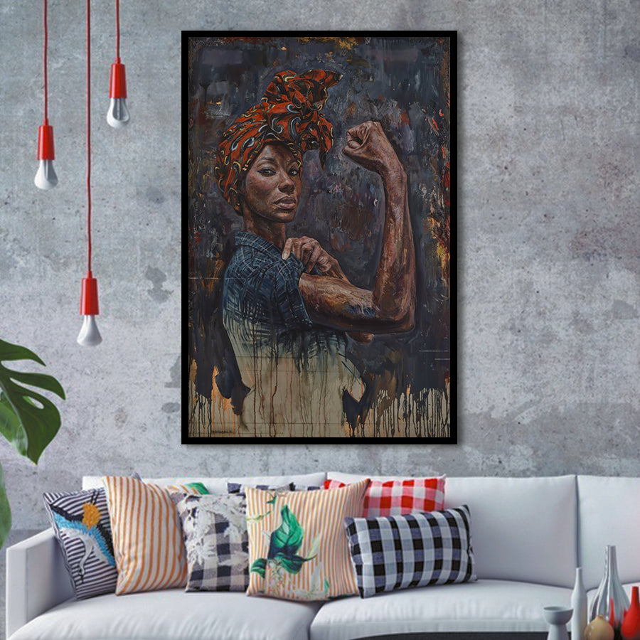 Black Women Strong Women Framed Art Prints Wall Decor - Painting Prints, Wall Art, Framed Picture, For Sale