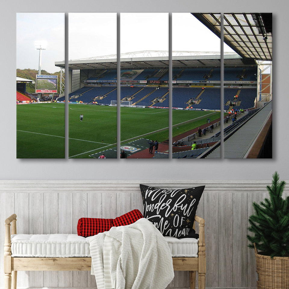 Blackburn Rovers Stadium Canvas Prints Ewood Park Wall Art Football,Multi Panels B,Sport Stadium Art Prints, Fan Gift