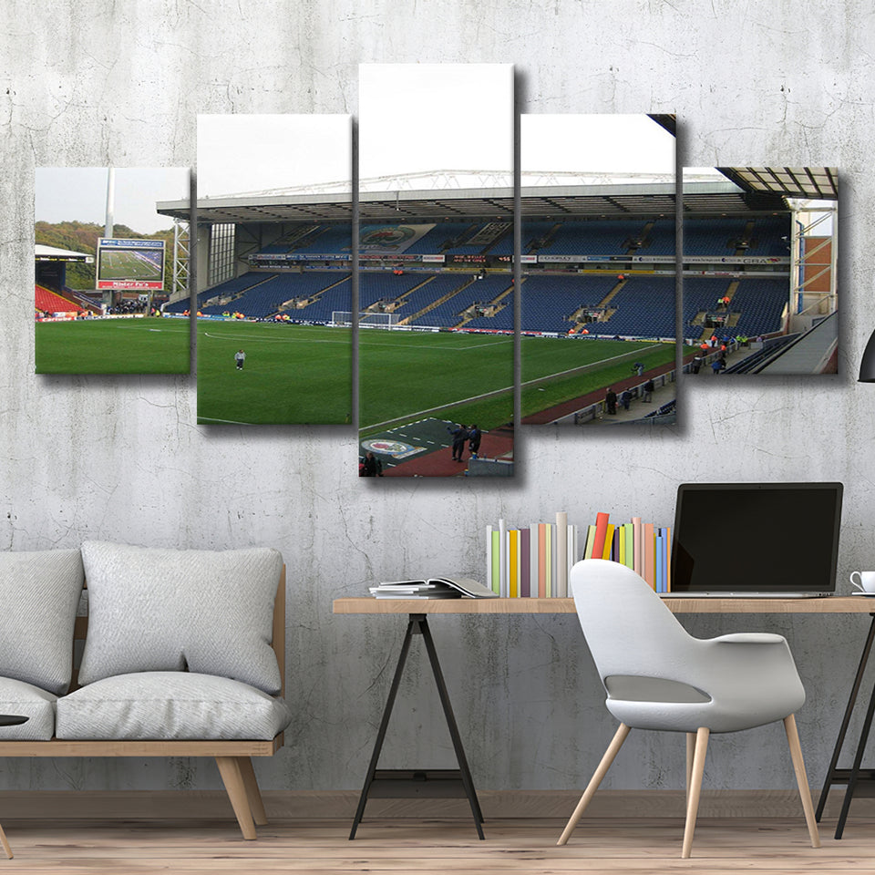 Blackburn Rovers Stadium Canvas Prints Ewood Park Wall Art Football,Multi Panels,Sport Stadium Art Prints, Fan Gift