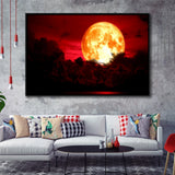 Blood Moon Framed Canvas Prints Wall Art - Painting Prints, Wall Decor, Floating Frame