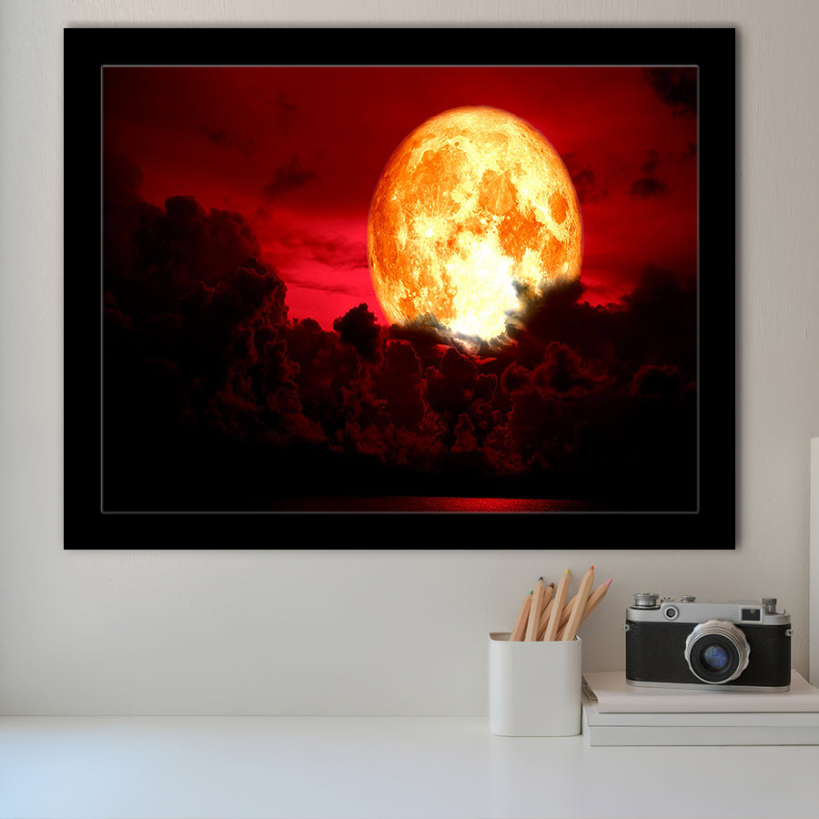 Blood Moon Framed Art Prints Wall Decor - Painting Prints, Framed Picture