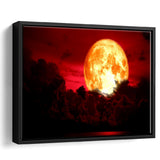 Blood Moon Framed Canvas Prints Wall Art - Painting Prints, Wall Decor, Floating Frame