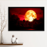 Blood Moon Framed Canvas Prints Wall Art - Painting Prints, Wall Decor, Floating Frame