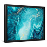 Blue And Gold Marble Framed Art Prints Wall Art Decor, Framed Picture, Home Decor