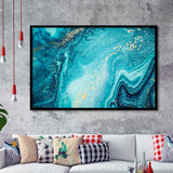 Blue And Gold Marble Framed Art Prints Wall Art Decor, Framed Picture, Home Decor