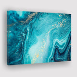 Blue And Gold Marble Canvas Prints Wall Art Decor - Painting Canvas,Home Decor, Ready to Hang