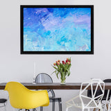 Blue Brush Framed Canvas Wall Art - Framed Prints, Canvas Prints, Prints for Sale, Canvas Painting