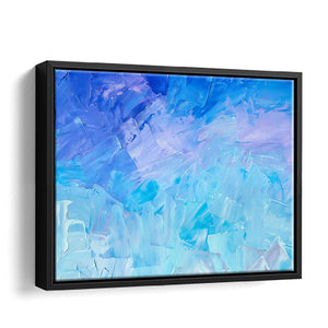 Blue Brush Framed Canvas Wall Art - Framed Prints, Canvas Prints, Prints for Sale, Canvas Painting