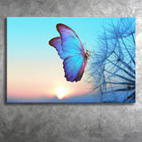 Blue Butterfly Canvas Prints Wall Art - Painting Prints, Wall Decor, Art Prints