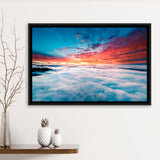Blue Cloud Framed Canvas Prints Wall Art Decor, Framed Picture, Floating Frame