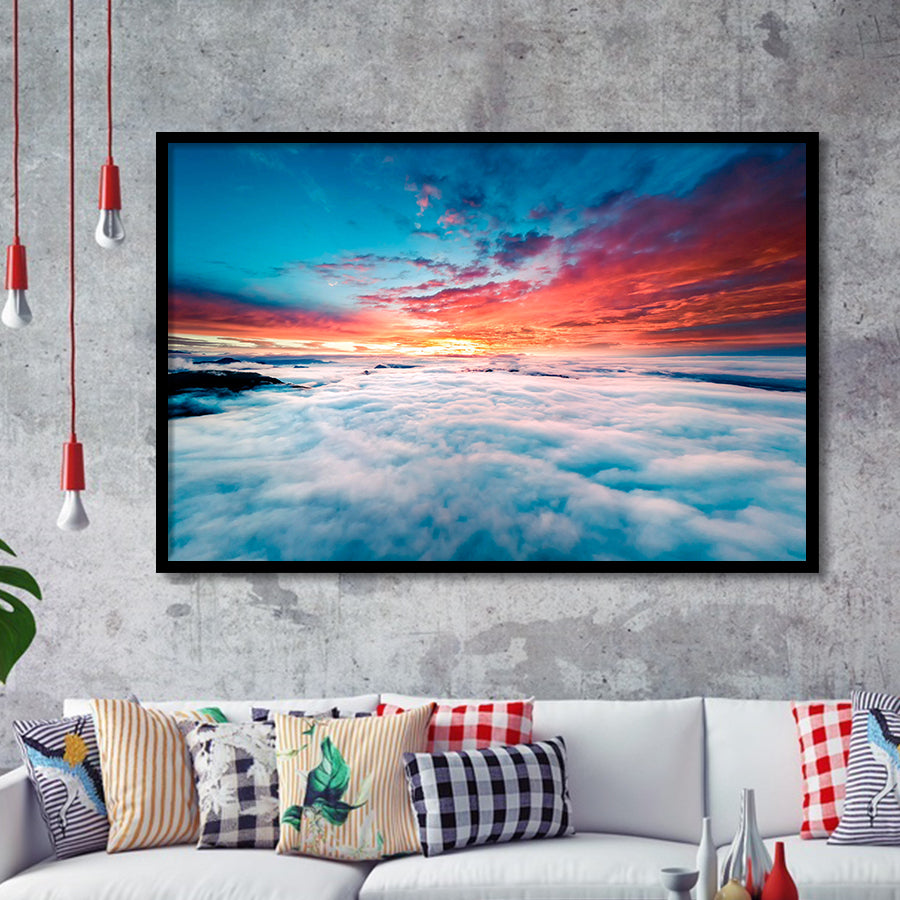 Blue Cloud Framed Art Prints Wall Art Decor, Framed Picture, Home Decor
