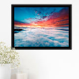 Blue Cloud Framed Canvas Prints Wall Art Decor, Framed Picture, Floating Frame