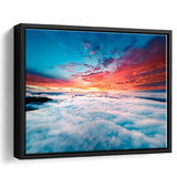 Blue Cloud Framed Canvas Prints Wall Art Decor, Framed Picture, Floating Frame