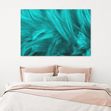 Blue Feathers Closeup Canvas Wall Art - Canvas Prints, Prints for Sale, Canvas Painting, Home Decor