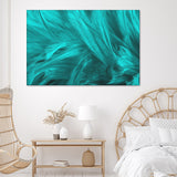 Blue Feathers Closeup Canvas Wall Art - Canvas Prints, Prints for Sale, Canvas Painting, Home Decor