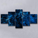 Blue Marble Painting, Marble Multi Panels,Canvas Prints Wall Art Home Decor