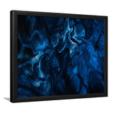 Blue Marble Painting, Marble Framed Art Prints Wall Art Decor,Black Frame, Ready to hang