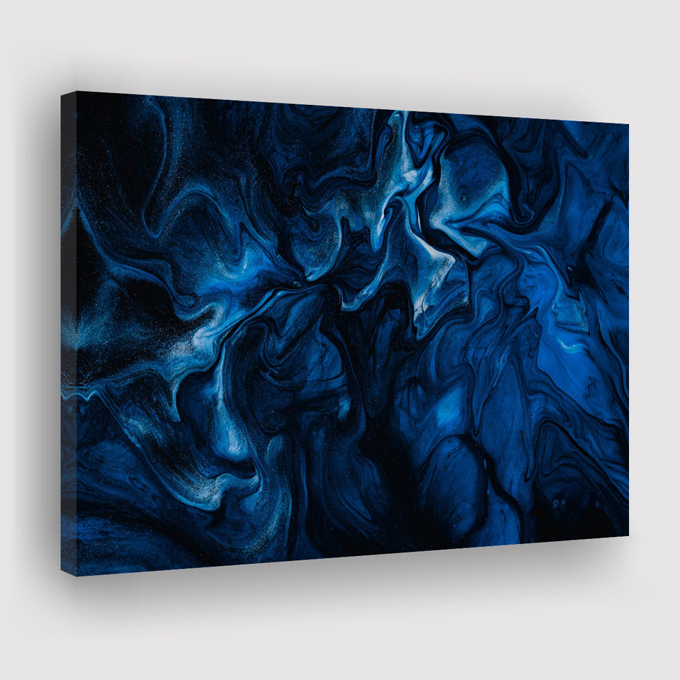Blue Marble Painting, Marble Canvas Prints Wall Art Home Decor - Painting Canvas, Ready to hang