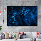 Blue Marble Painting, Marble Framed Art Prints Wall Art Decor,Black Frame, Ready to hang