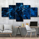 Blue Marble Painting, Marble Multi Panels,Canvas Prints Wall Art Home Decor