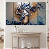 Blue Medusa Canvas, Cool Medusa Art Larger Canvas Art, 5 Piece Canvas Prints Wall Art Decor