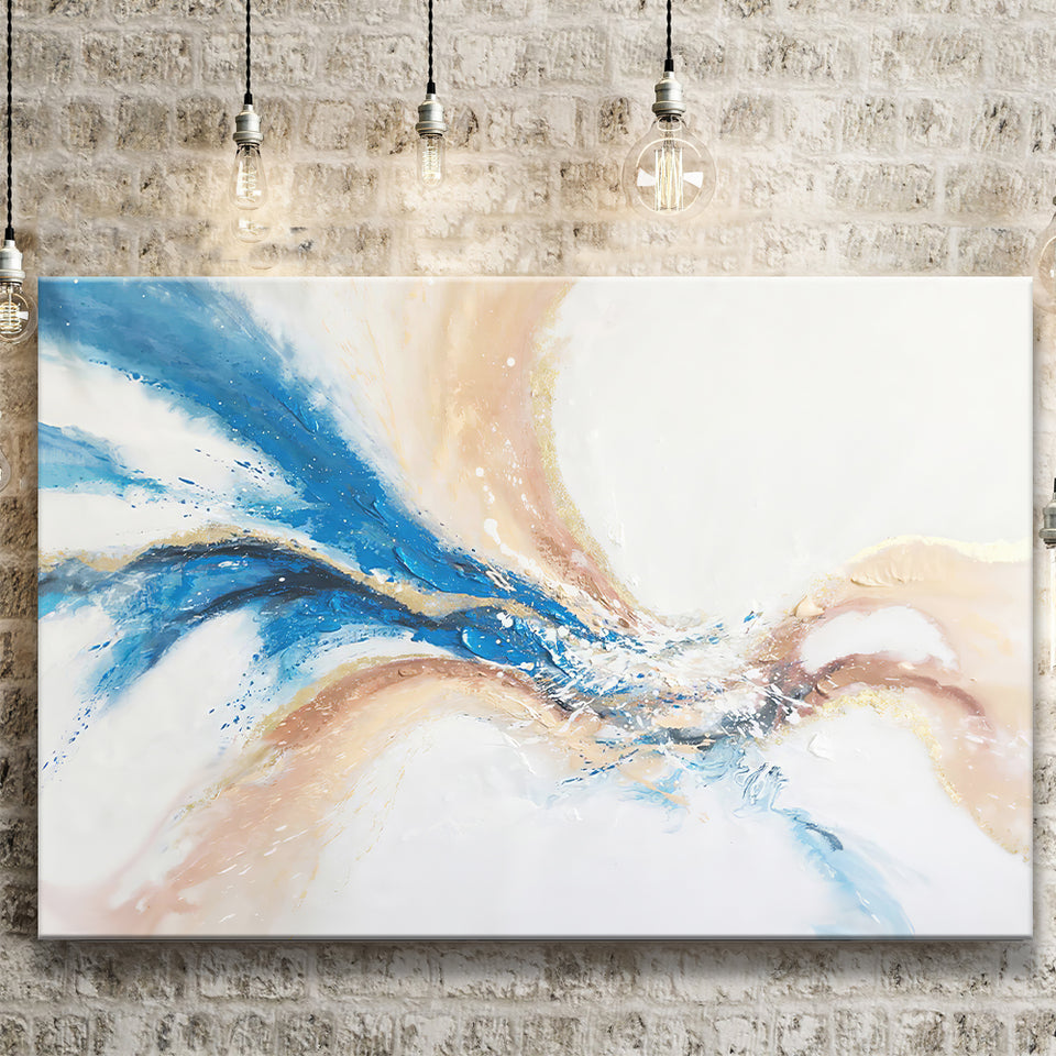 Blue Phoenix Abtract Canvas Prints Wall Art - Painting Canvas, Home Decor, Canvas Art, Prints For Sale