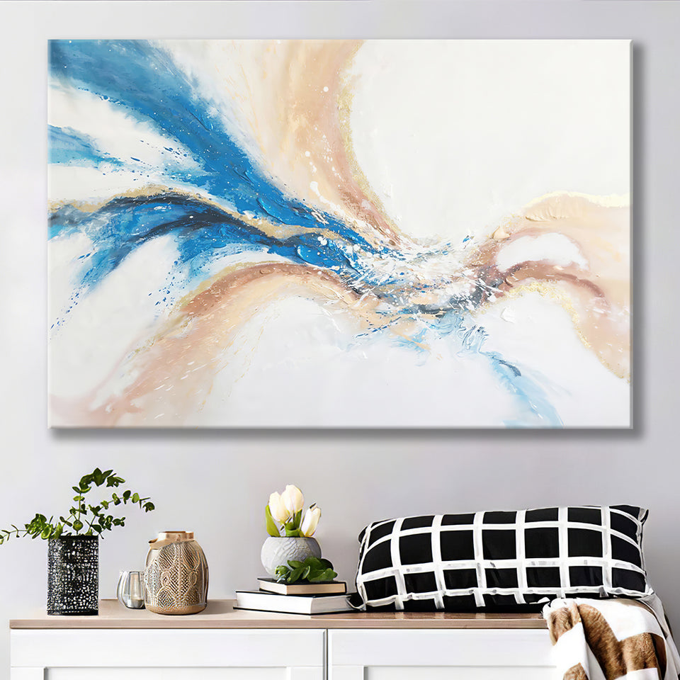 Blue Phoenix Abtract Canvas Prints Wall Art - Painting Canvas, Home Decor, Canvas Art, Prints For Sale