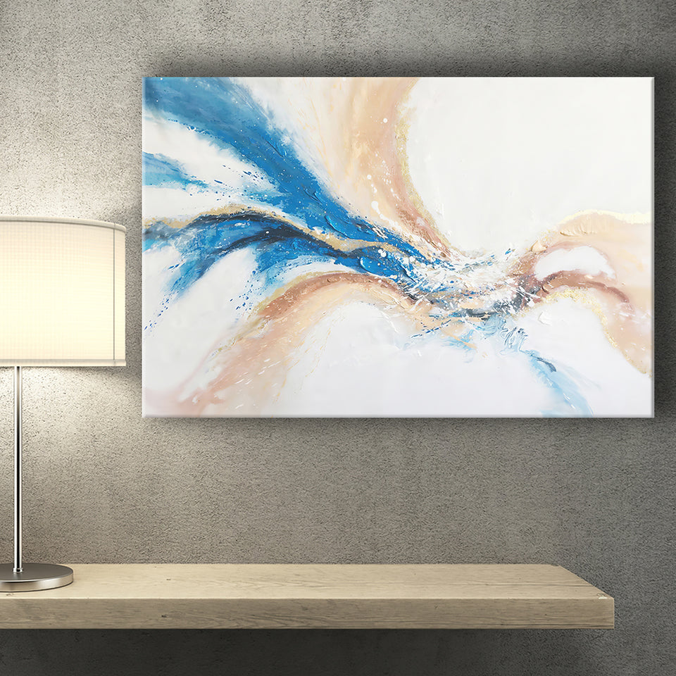 Blue Phoenix Abtract Canvas Prints Wall Art - Painting Canvas, Home Decor, Canvas Art, Prints For Sale
