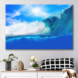 Blue Wave Canvas Prints Wall Art Decor - Painting Canvas,Home Decor, Ready to Hang