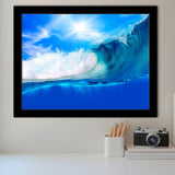 Blue Wave Framed Art Prints Wall Art Decor, Framed Picture, Home Decor
