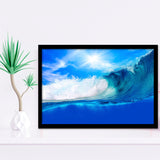 Blue Wave Framed Art Prints Wall Art Decor, Framed Picture, Home Decor