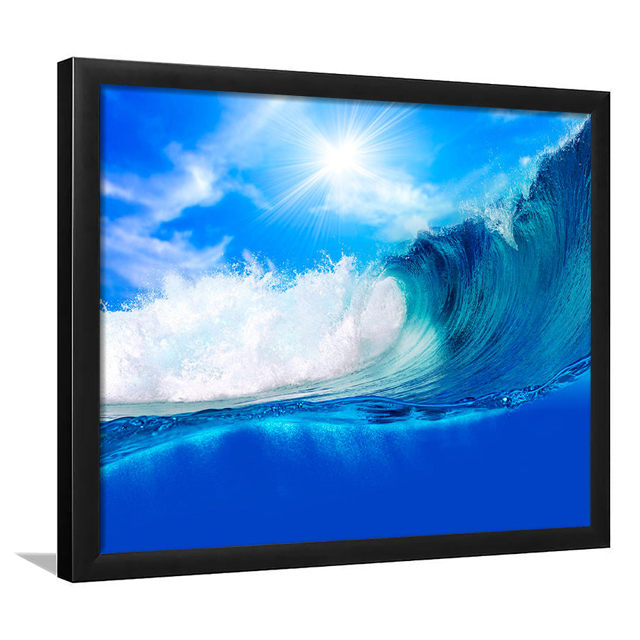 Blue Wave Framed Art Prints Wall Art Decor, Framed Picture, Home Decor