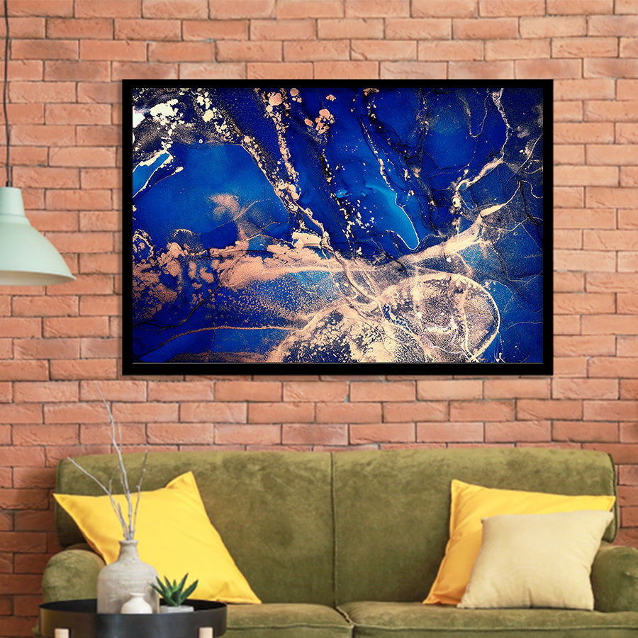 Blue Wall Art Framed Art Prints Wall Art Decor, Framed Picture, Home Decor