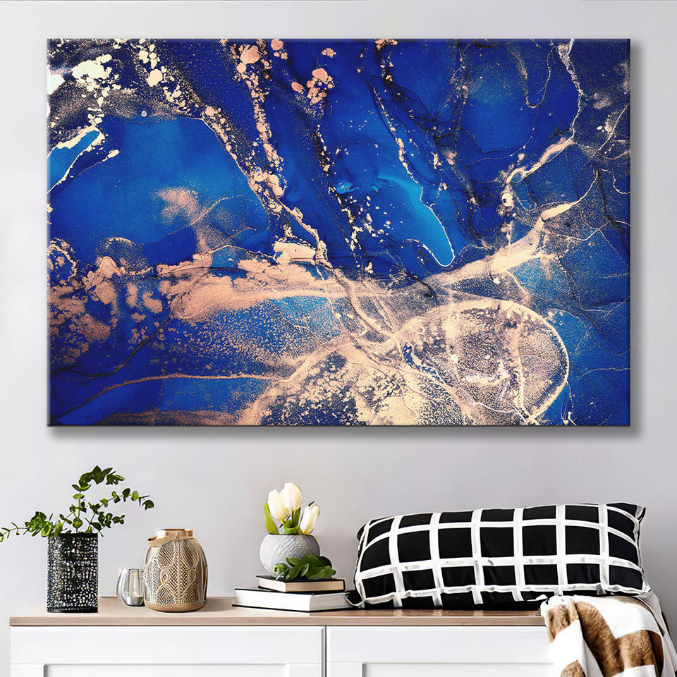 Blue Wall Art Canvas Prints Wall Art Decor - Painting Canvas,Home Decor, Ready to Hang