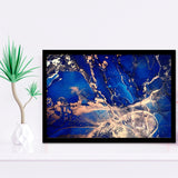 Blue Wall Art Framed Art Prints Wall Art Decor, Framed Picture, Home Decor