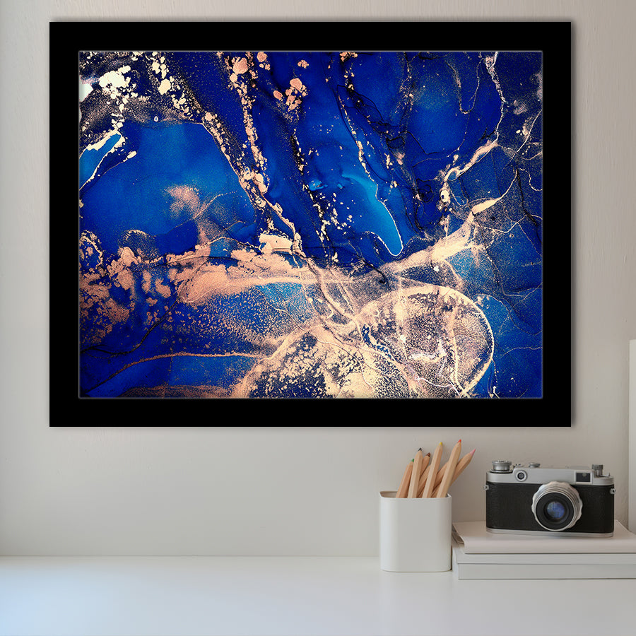 Blue Wall Art Framed Art Prints Wall Art Decor, Framed Picture, Home Decor