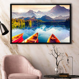 Boat Art Framed Canvas Prints Wall Art Decor, Framed Picture, Floating Frame