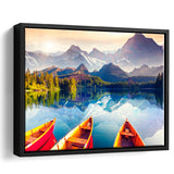 Boat Art Framed Canvas Prints Wall Art Decor, Framed Picture, Floating Frame